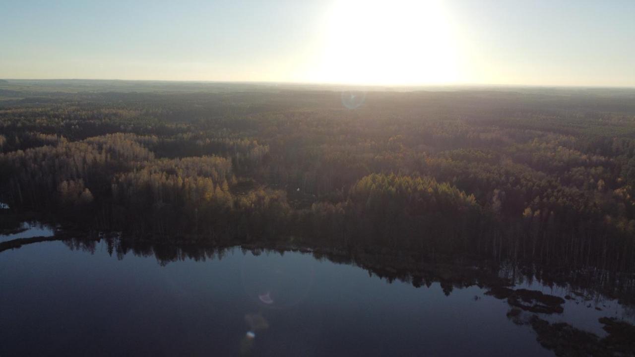 Mieszkanie nad jeziorem Rydzówka+prywatny staw+plaża+Mazury Srokowo Exterior foto